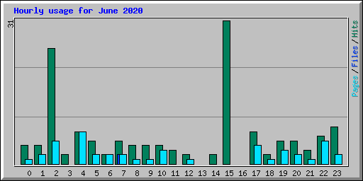 Hourly usage for June 2020